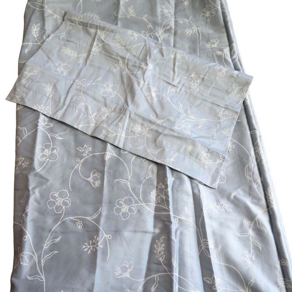 New Southshore Fine Linens Duvet Set Twin 68" x 94" Sham Blue White Floral